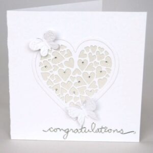 Wedding Hearts and Butterflies Card