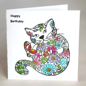 Pussy Cat Birthday Card