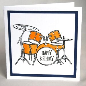 Drum Kit Birthday Card