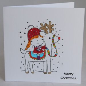 Reindeer Rides Christmas Card