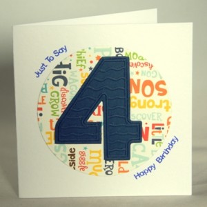 Happy Fourth Birthday Card