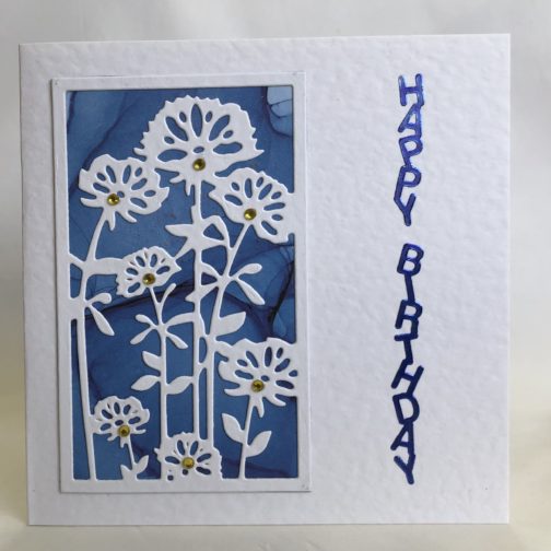 A Stylish Handmade Floral Birthday Card Handmade By Helen