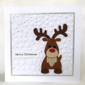 Felted Reindeer Christmas Card