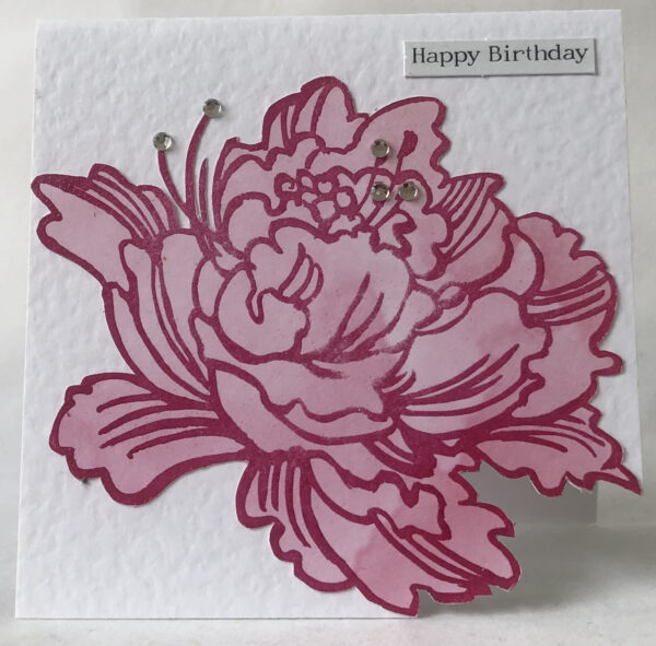 Peony Birthday Card