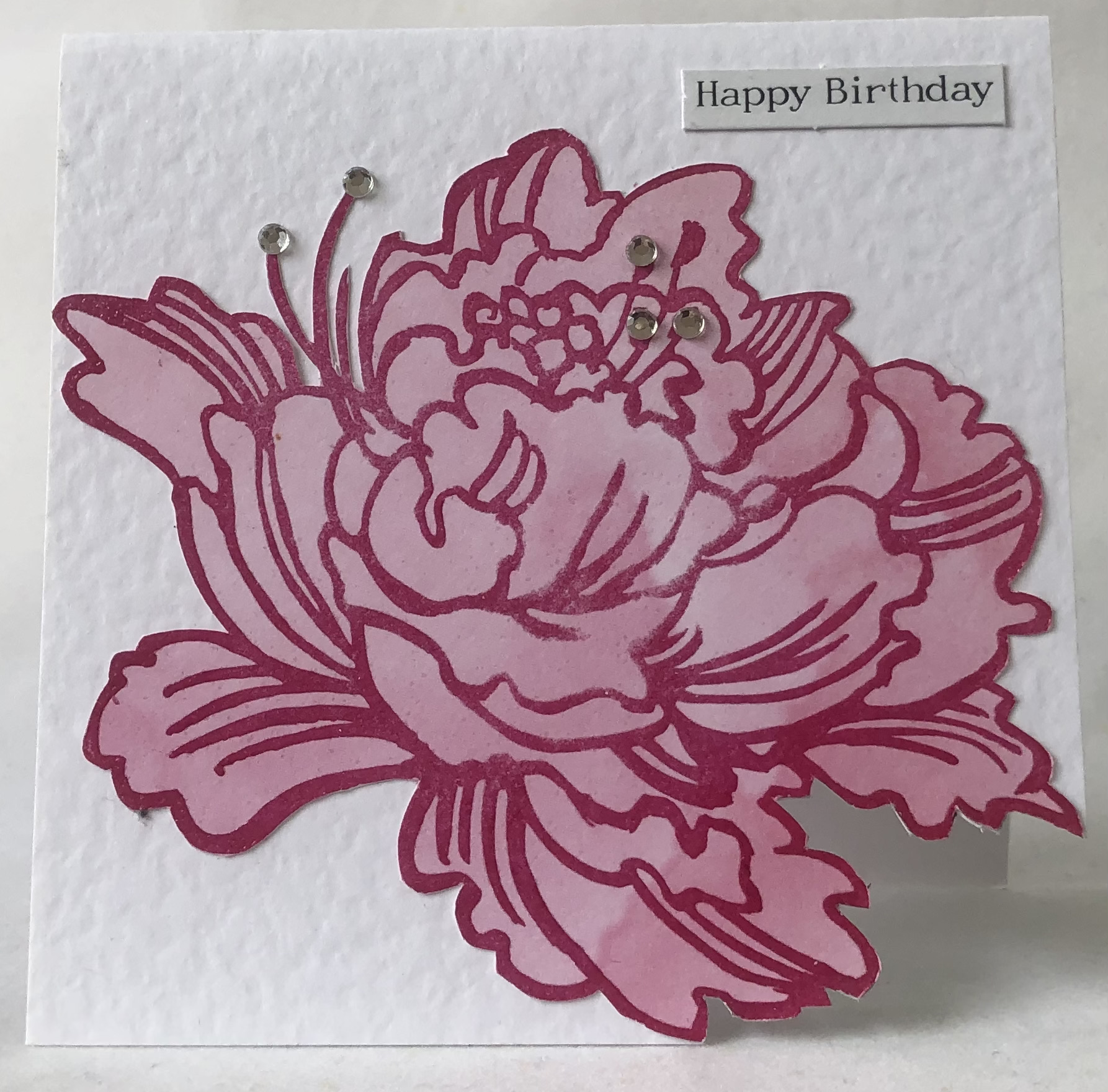 Peony Birthday Card - Image 1