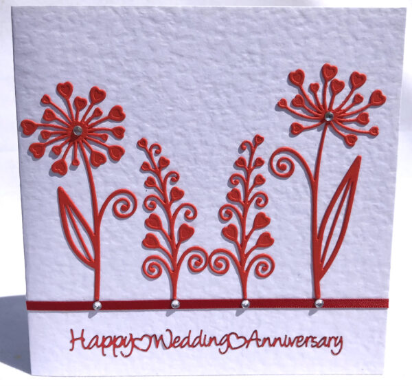 Flowers On Your Anniversary Card