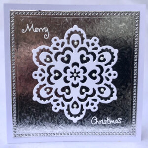 Pearl Snowflake Christmas Card