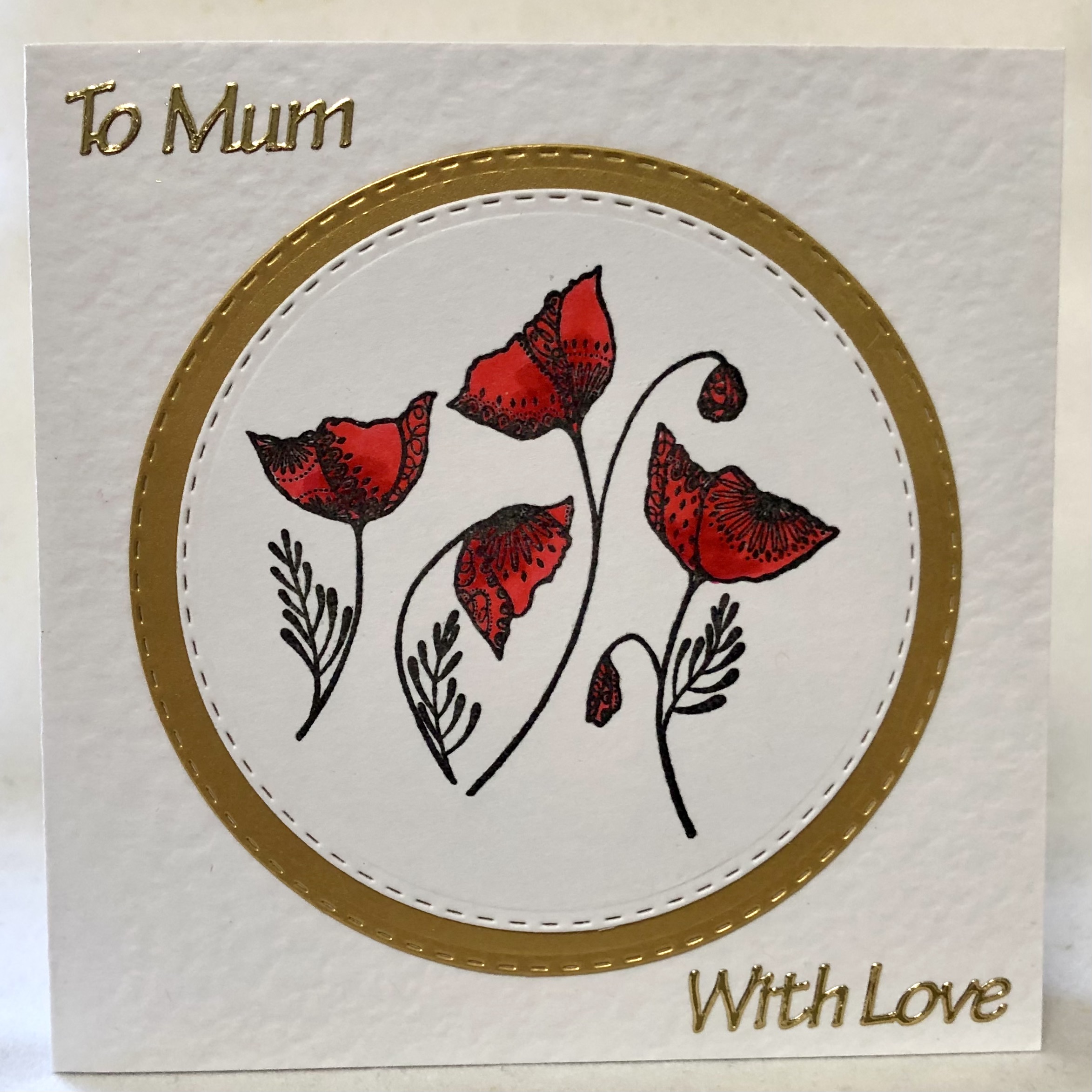 Pretty Poppies Card - Image 1