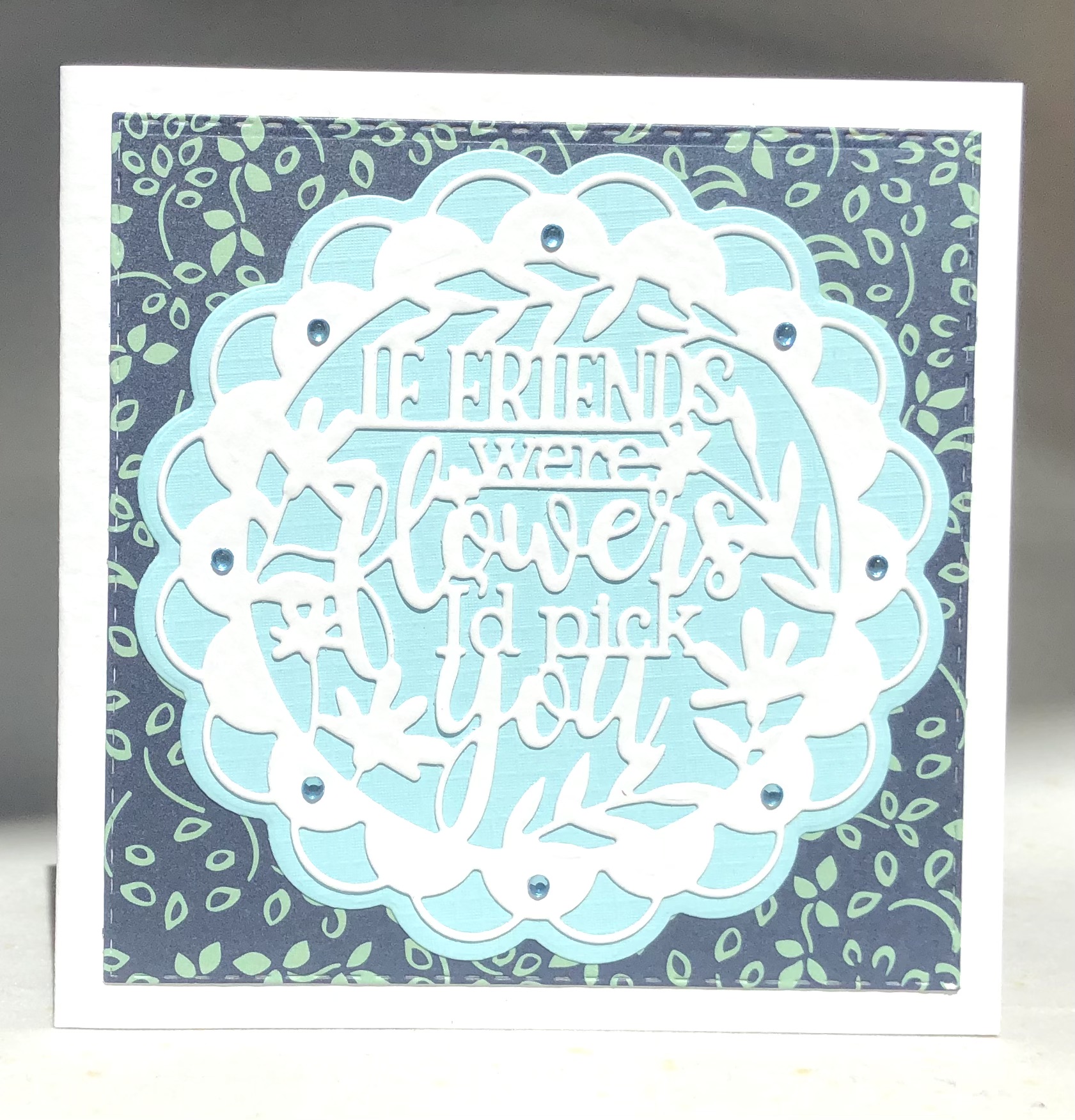 If Friends Were Flowers Card - Image 1