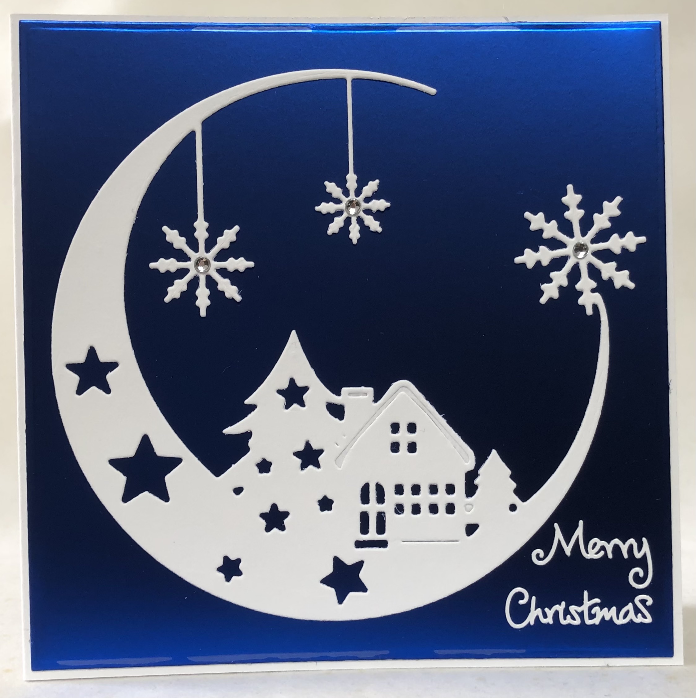 Snowflake Moon Card - Image 1