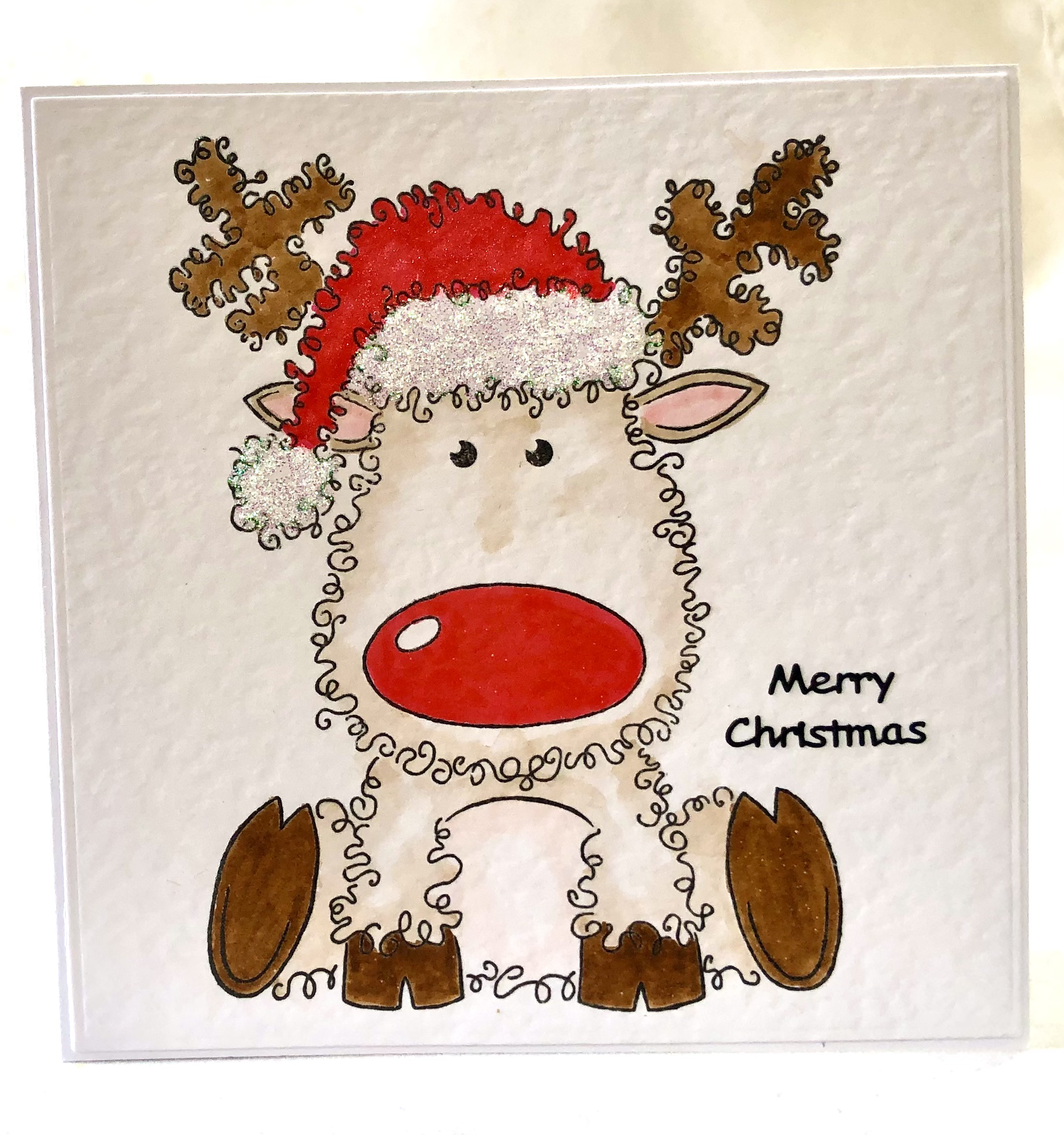 Festive Reindeer Card - Image 1