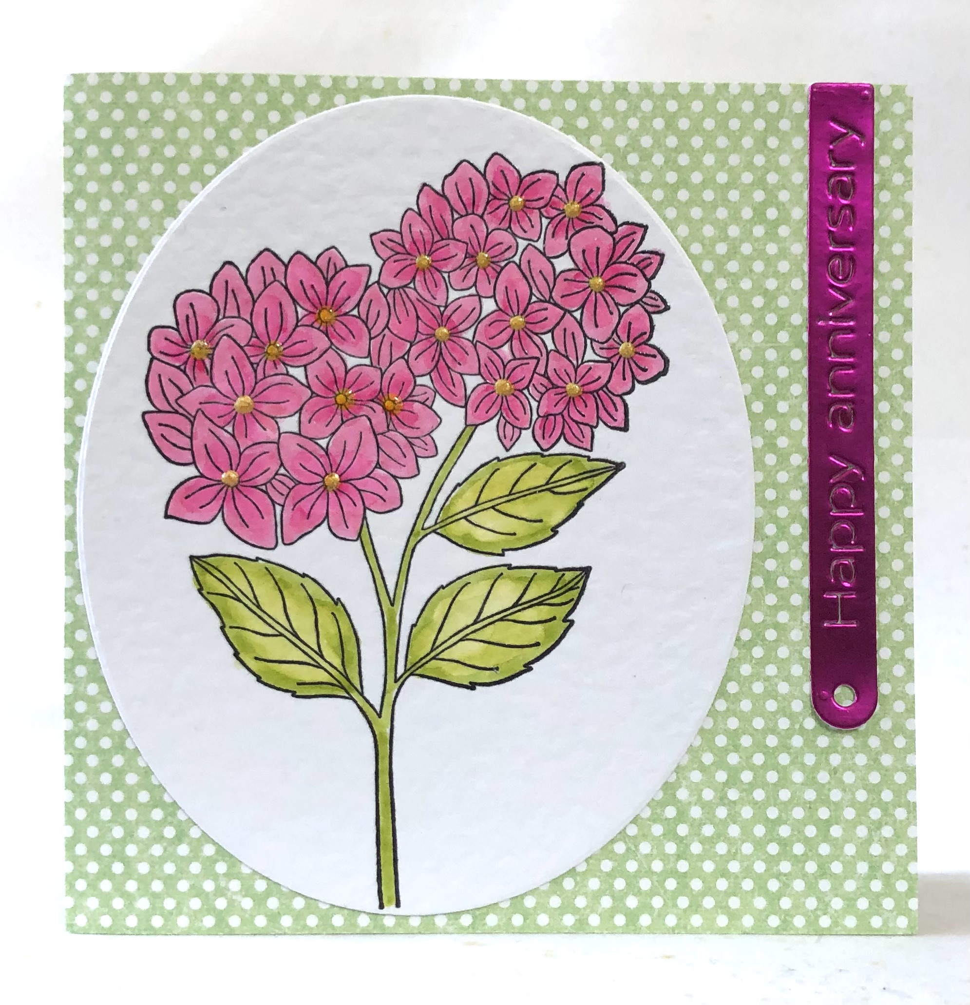 Hydrangea Birthday Card - Image 1
