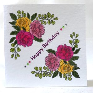 Corner Roses Card