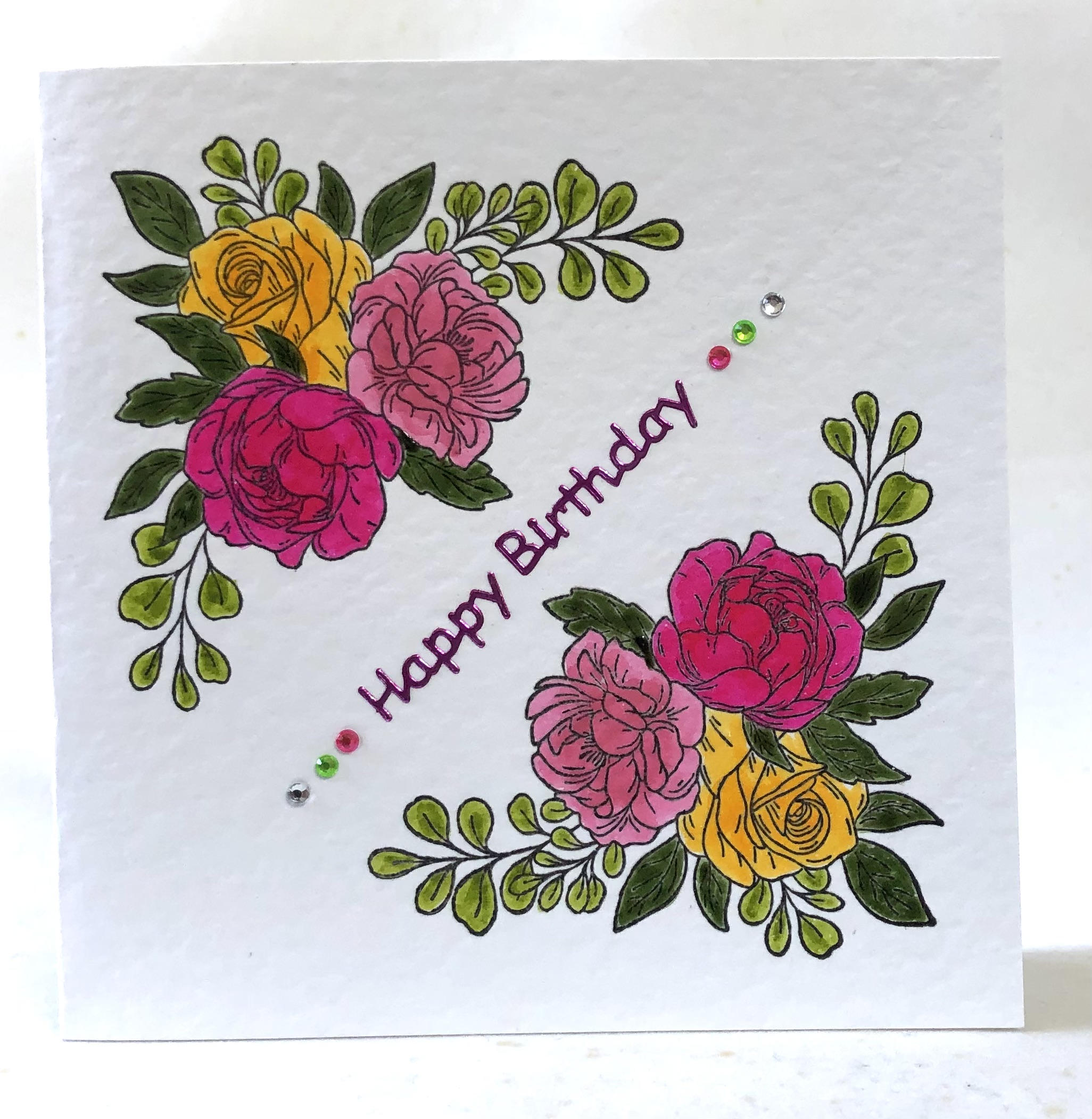 Corner Roses Card - Image 1