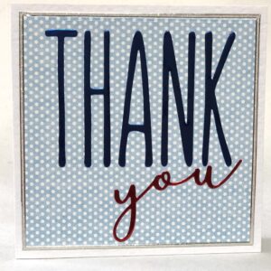 A Word Of Thanks Card