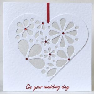 Wedding Heart Of Flowers Card