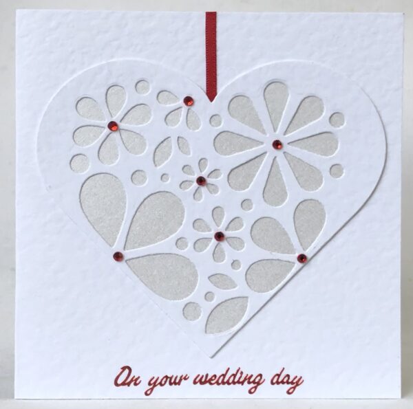 Wedding Heart Of Flowers Card