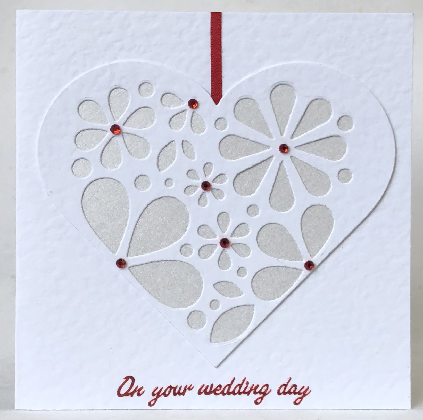 Wedding Heart Of Flowers Card - Image 1