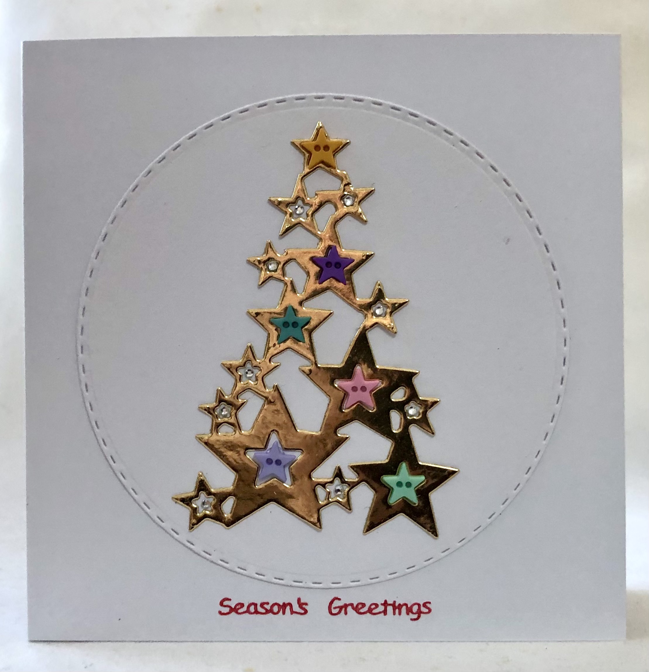 Christmas Tree Stars Card - Image 1