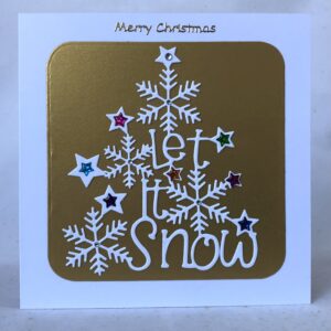 Let It Snow Tree Card