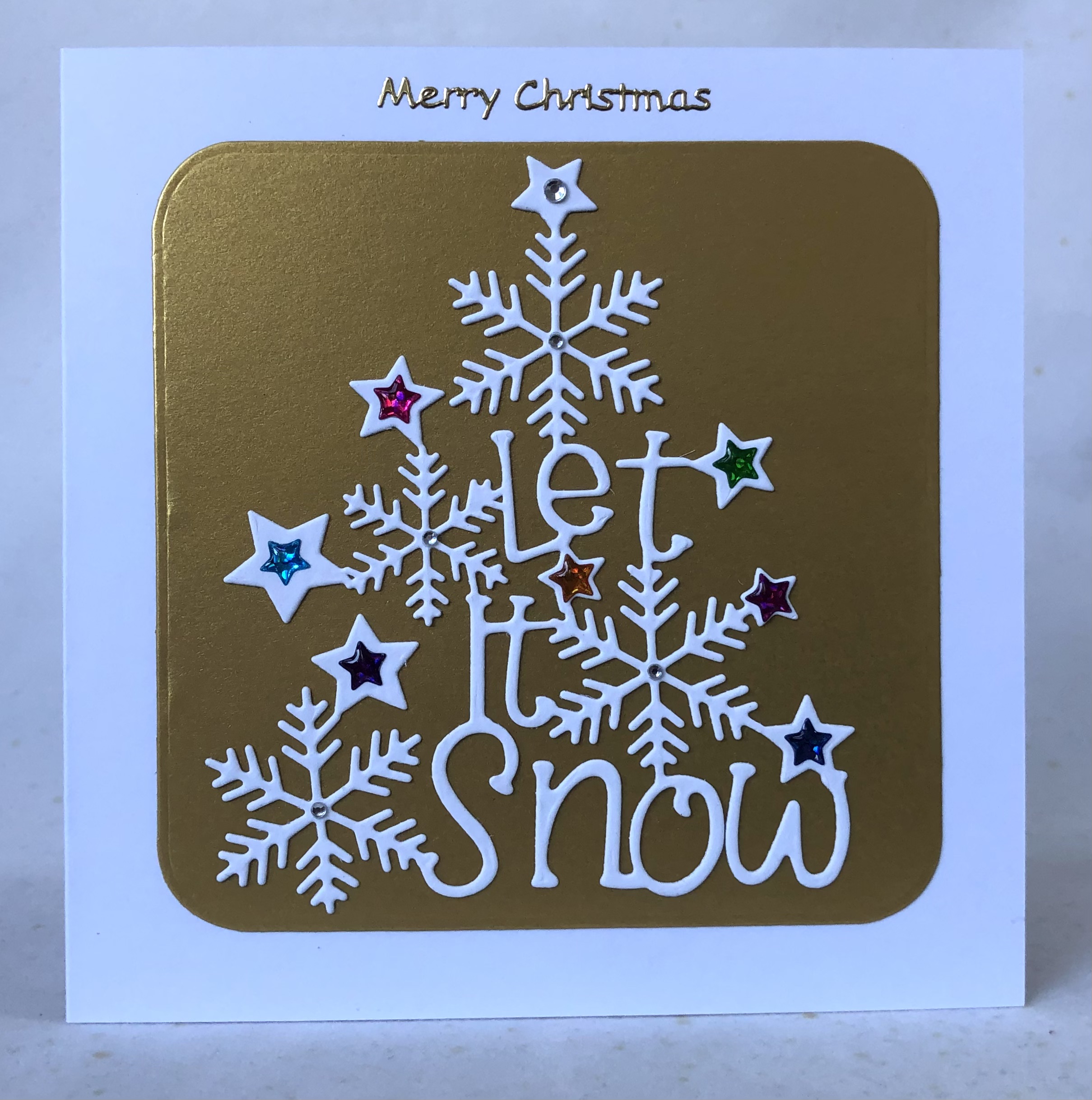 Let It Snow Tree Card - Image 1