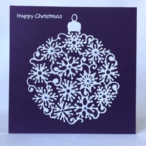 Snowflake Bauble Card