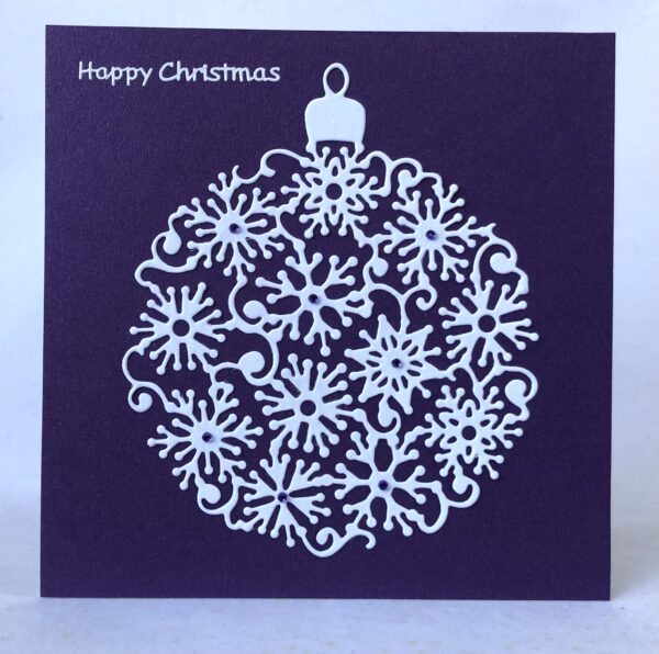 Snowflake Bauble Card