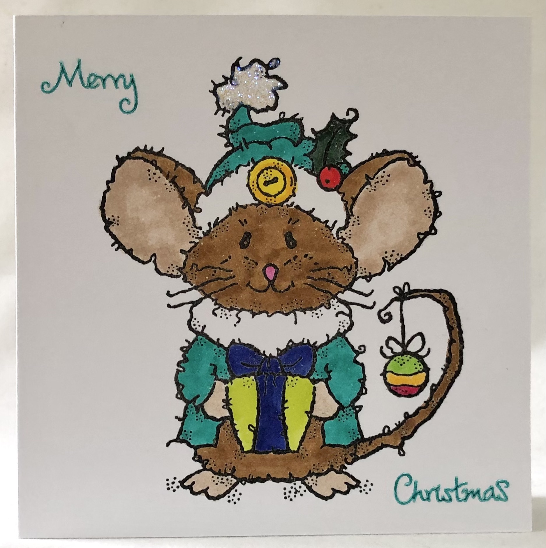 Christmas Mouse Card - Image 1