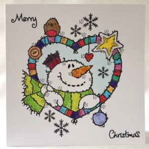 Snowman Heart Card