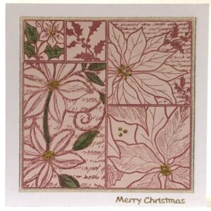Patchwork Poinsettia Card