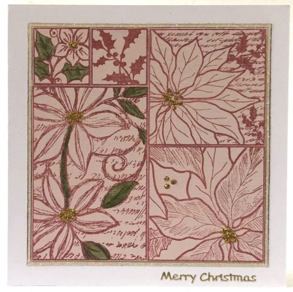 Patchwork Poinsettia Card