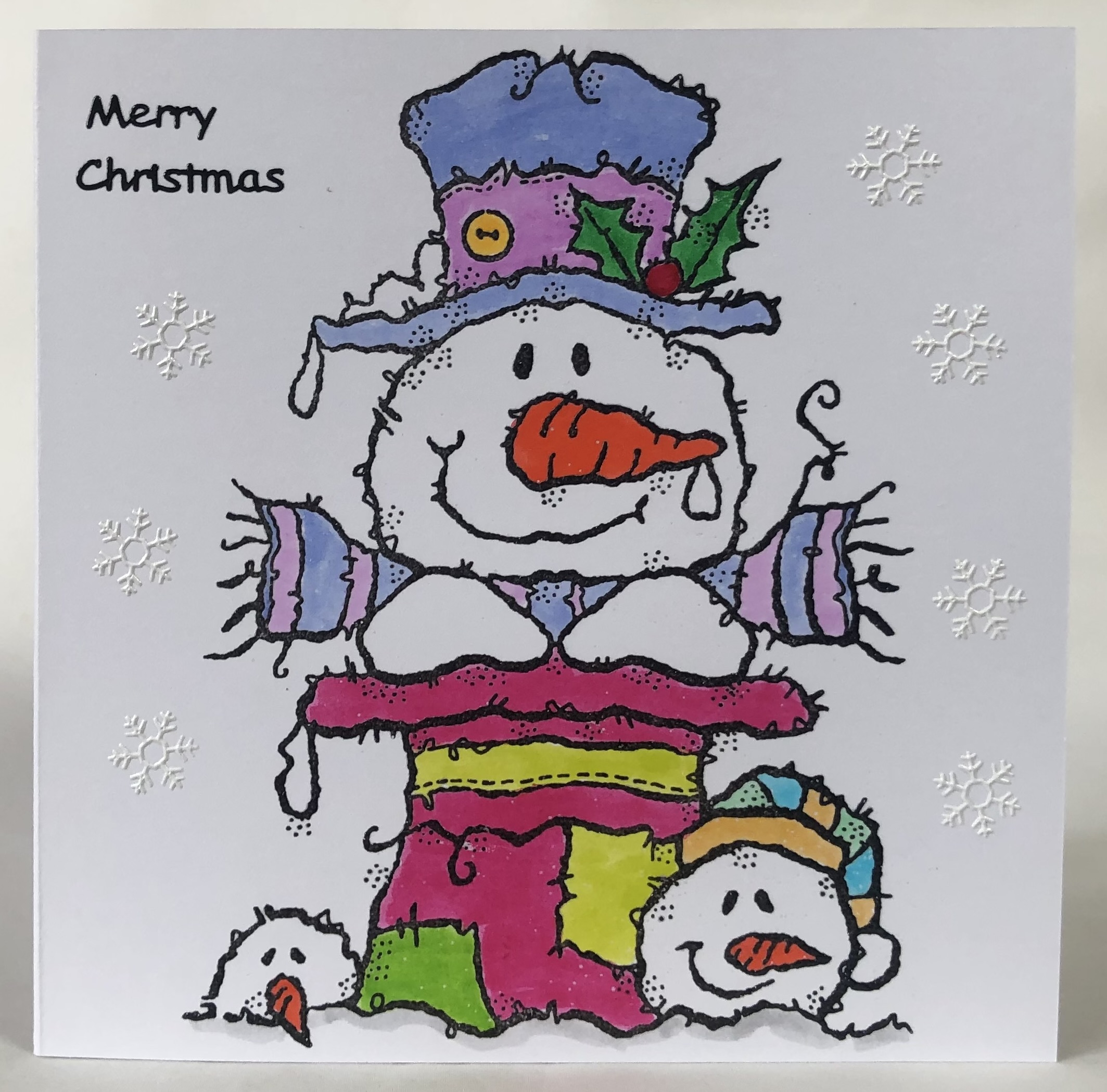 Top Hat Snowman Card - Image 1