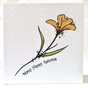 Single Birthday Blossom Card