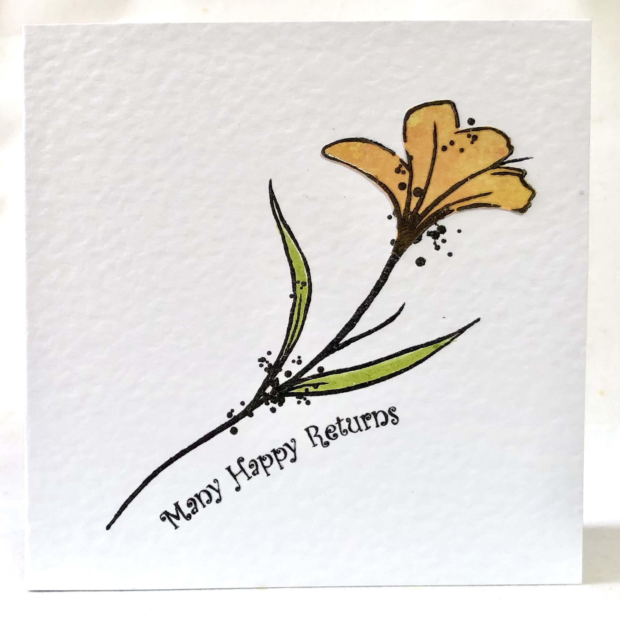 Single Birthday Blossom Card - Image 1