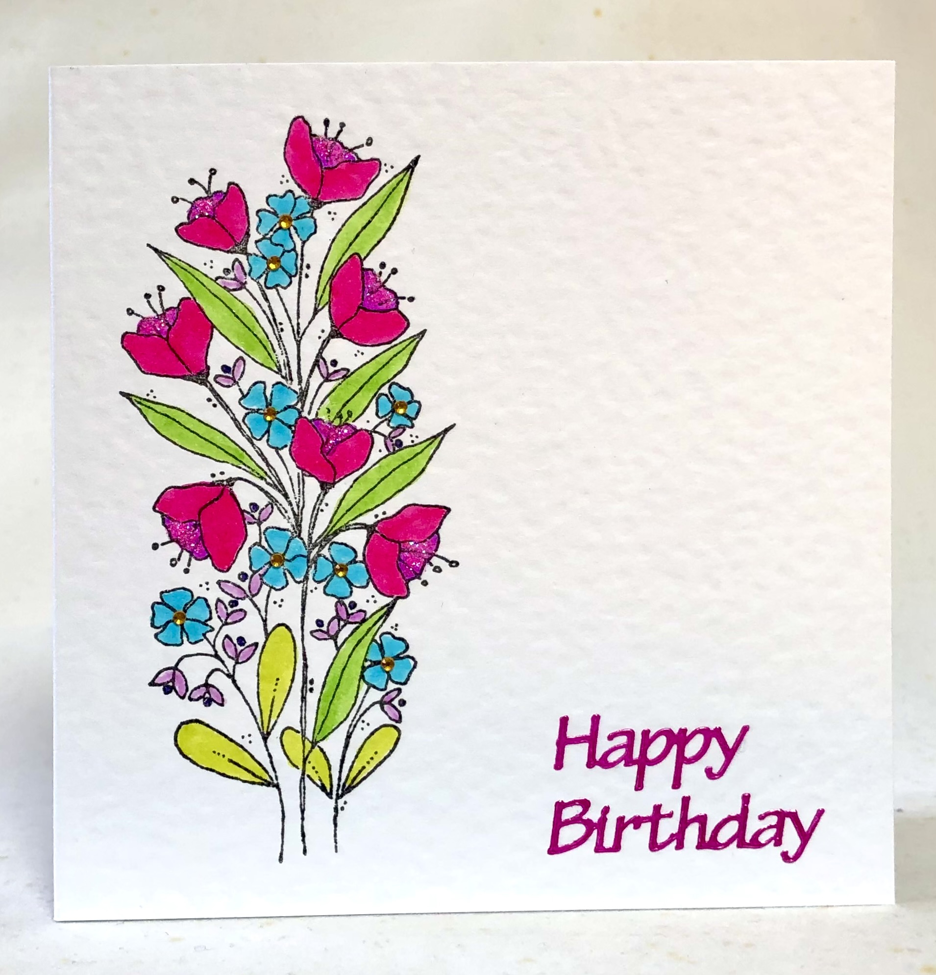 Pretty Posy Card - Image 1