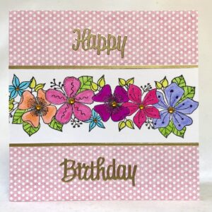 Polka Dots And Flowers Card