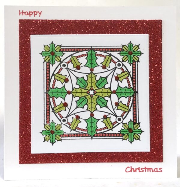 Holly Kaleidoscope Card