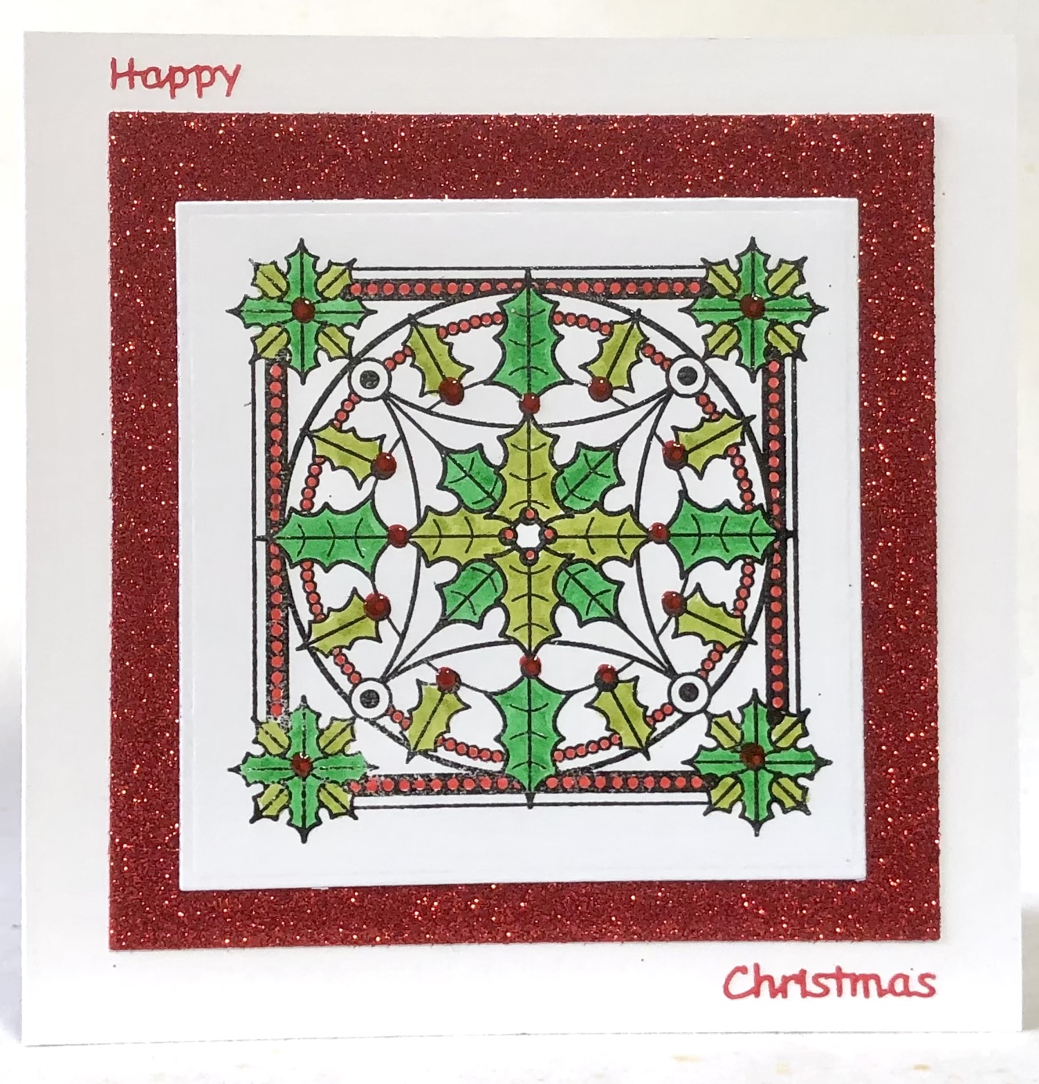 Holly Kaleidoscope Card - Image 1