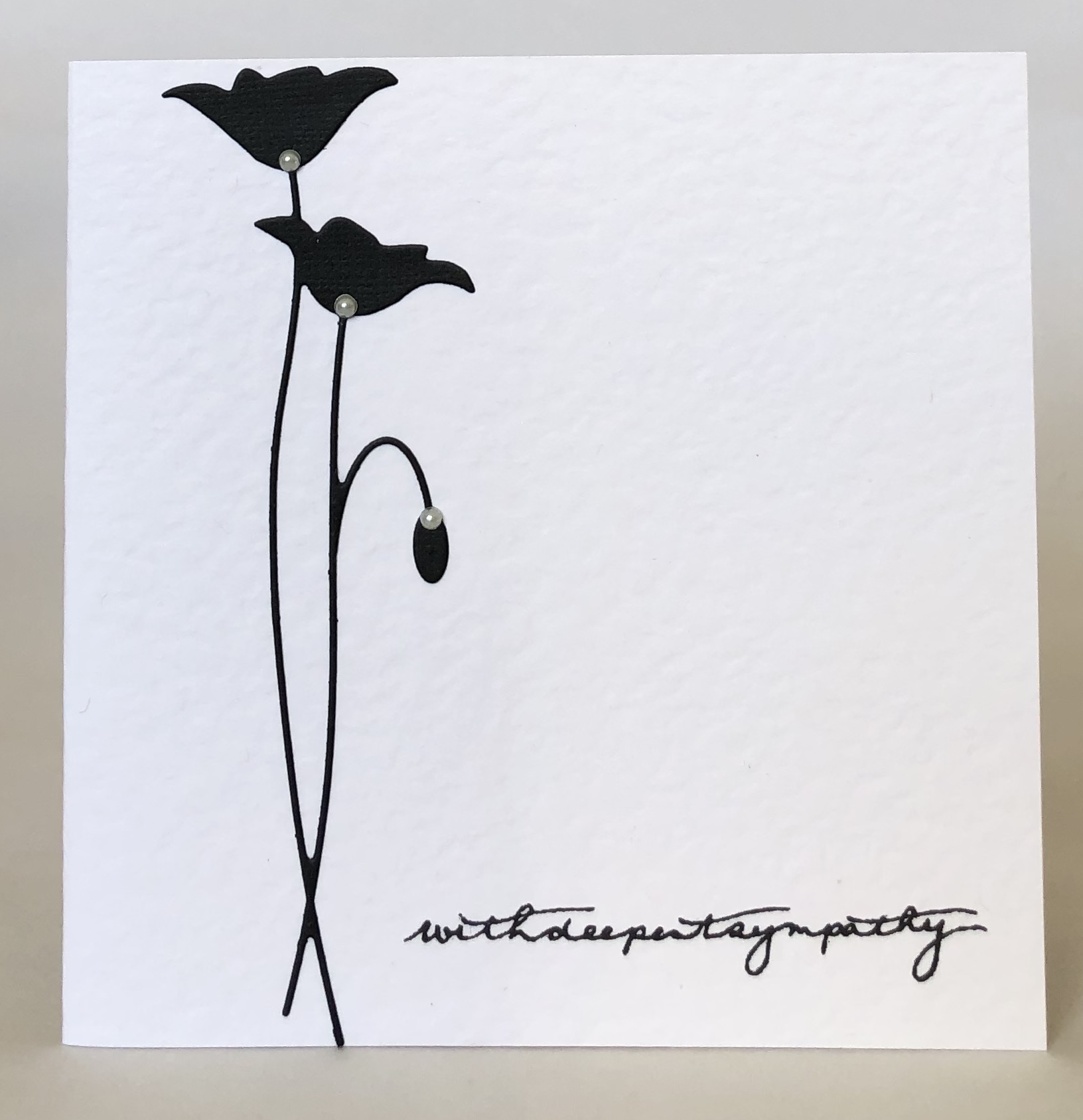 Floral Condolences Card - Image 1