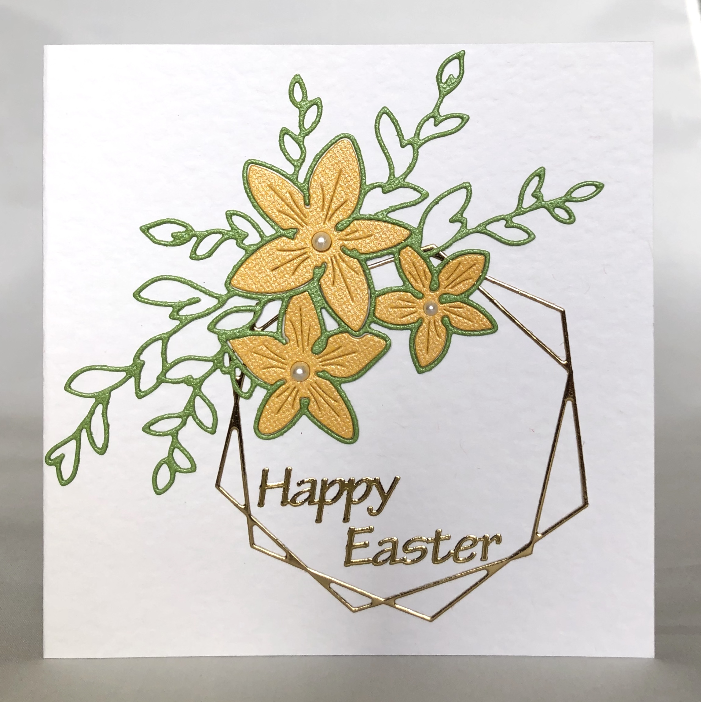 Easter Floral Wreath Card - Image 1