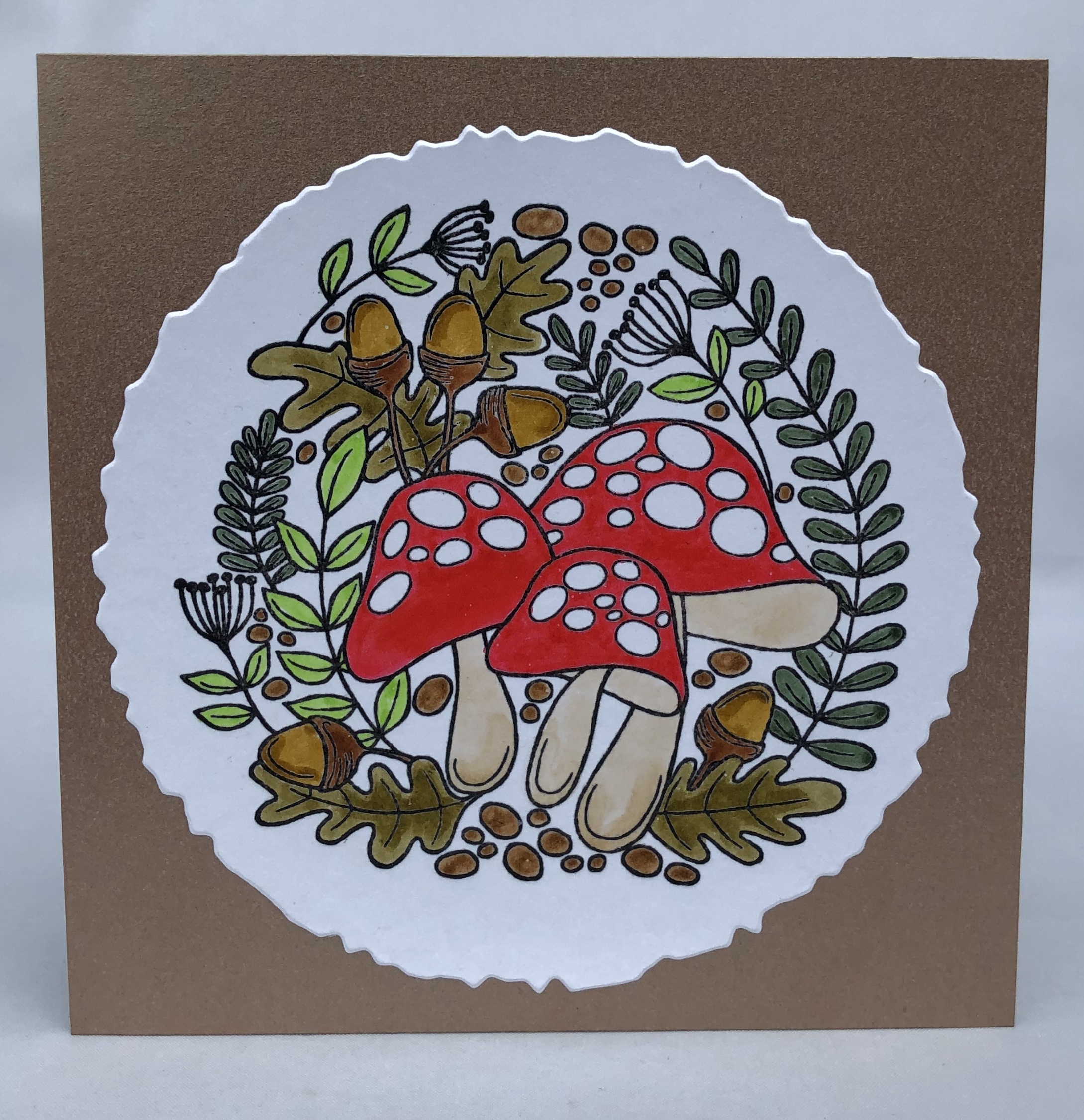 Autumn Toadstools Card - Image 1
