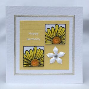 Cheerful Yellow Daisy Birthday Card