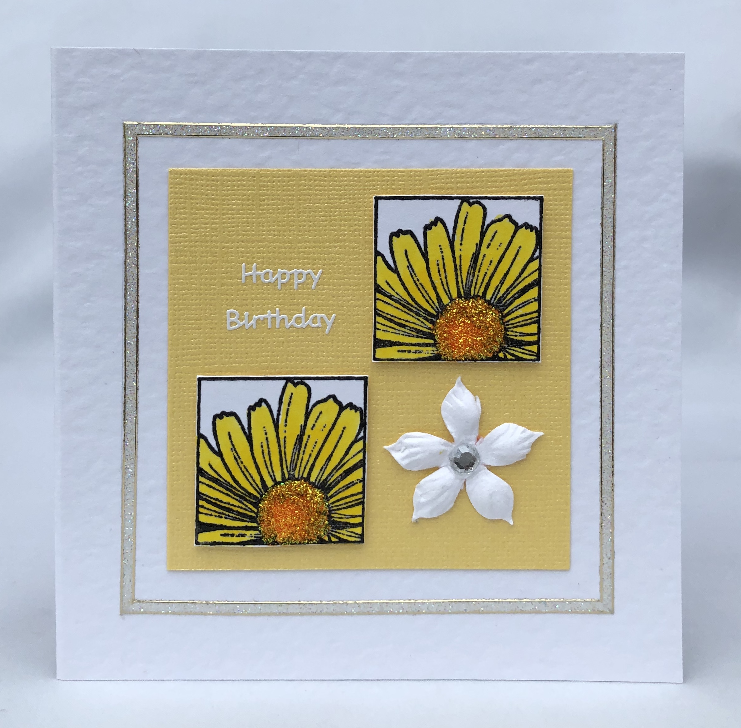 Cheerful Yellow Daisy Birthday Card - Image 1