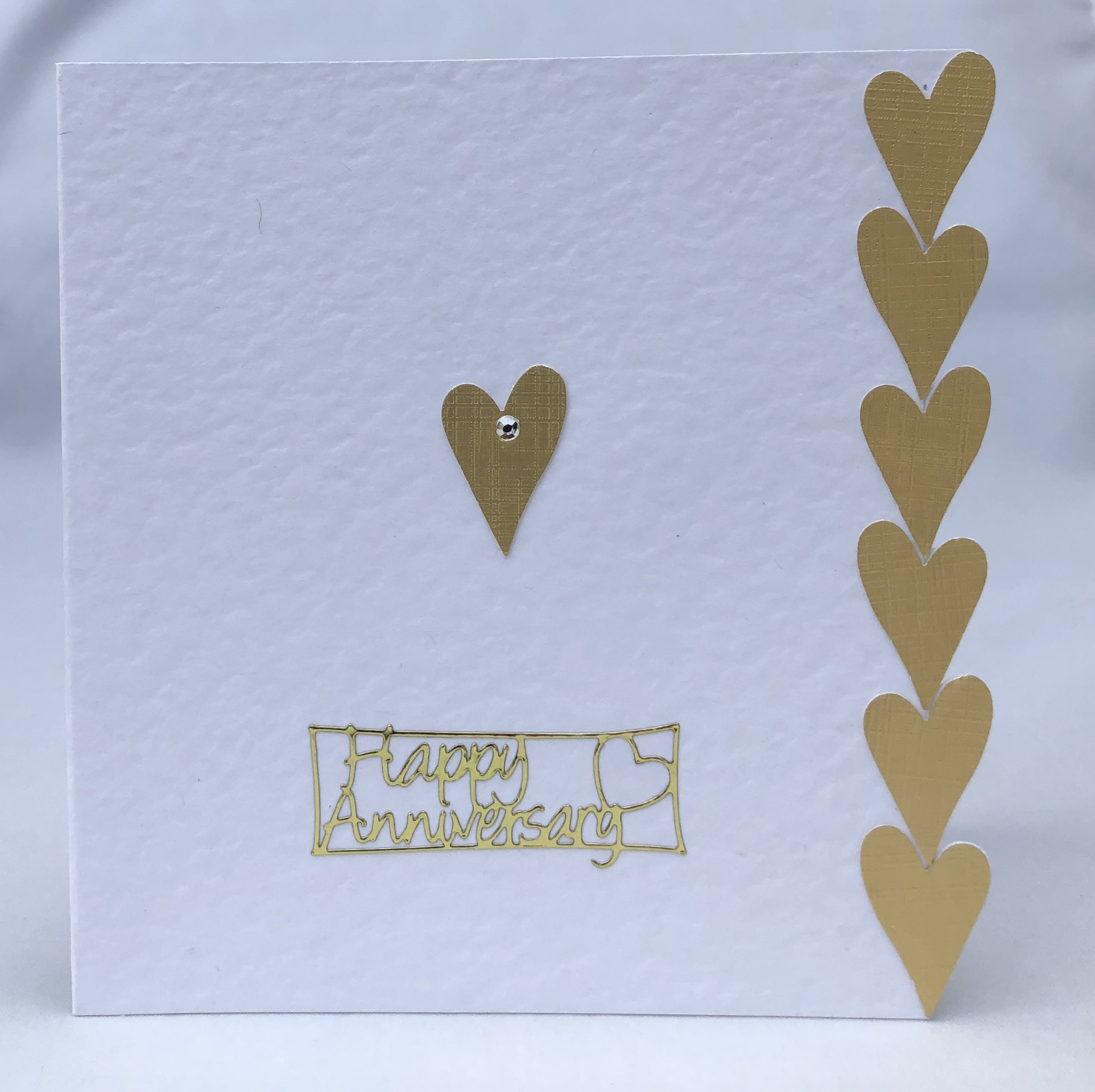 Golden Hearts Anniversary Card - Image 1