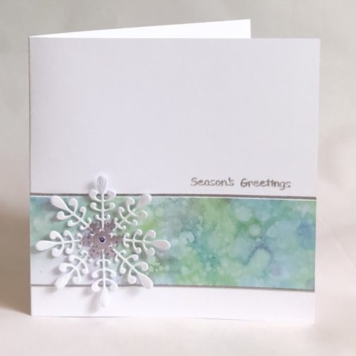 Handcrafted Snowflake card