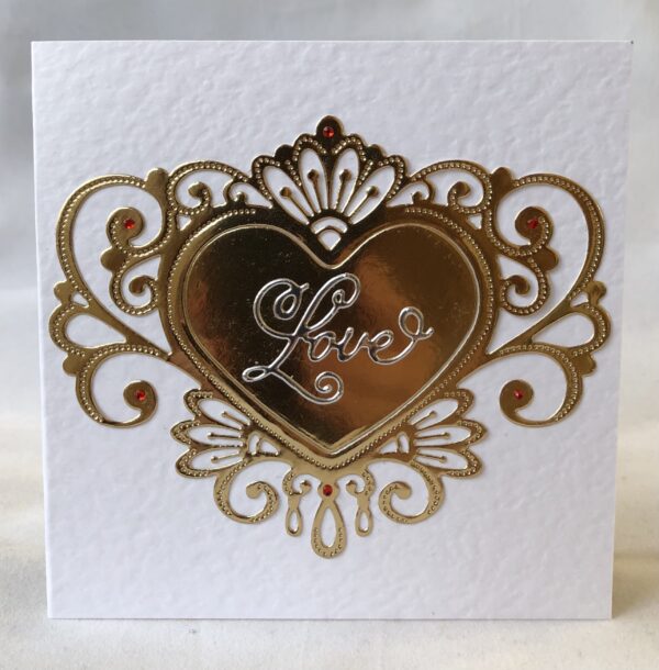 Jewelled Heart Card