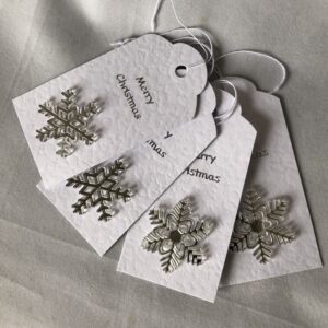 Mirror Snowflake Christmas Gift Tags