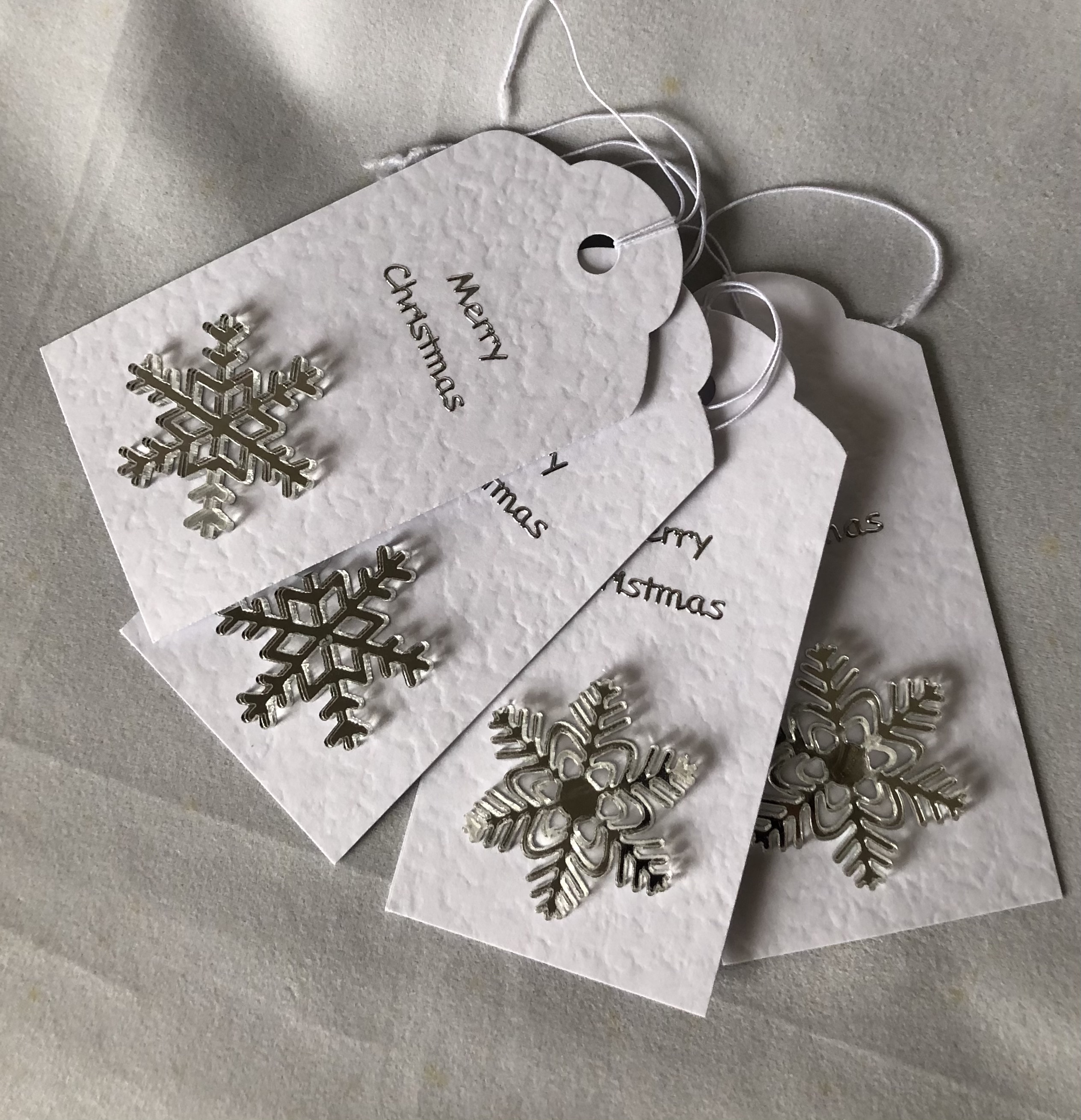 Mirror Snowflake Christmas Gift Tags - Image 1