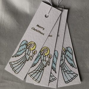 Angels With Candles Christmas Gift Tags