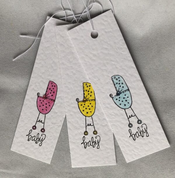 Baby Pram Gift Tags